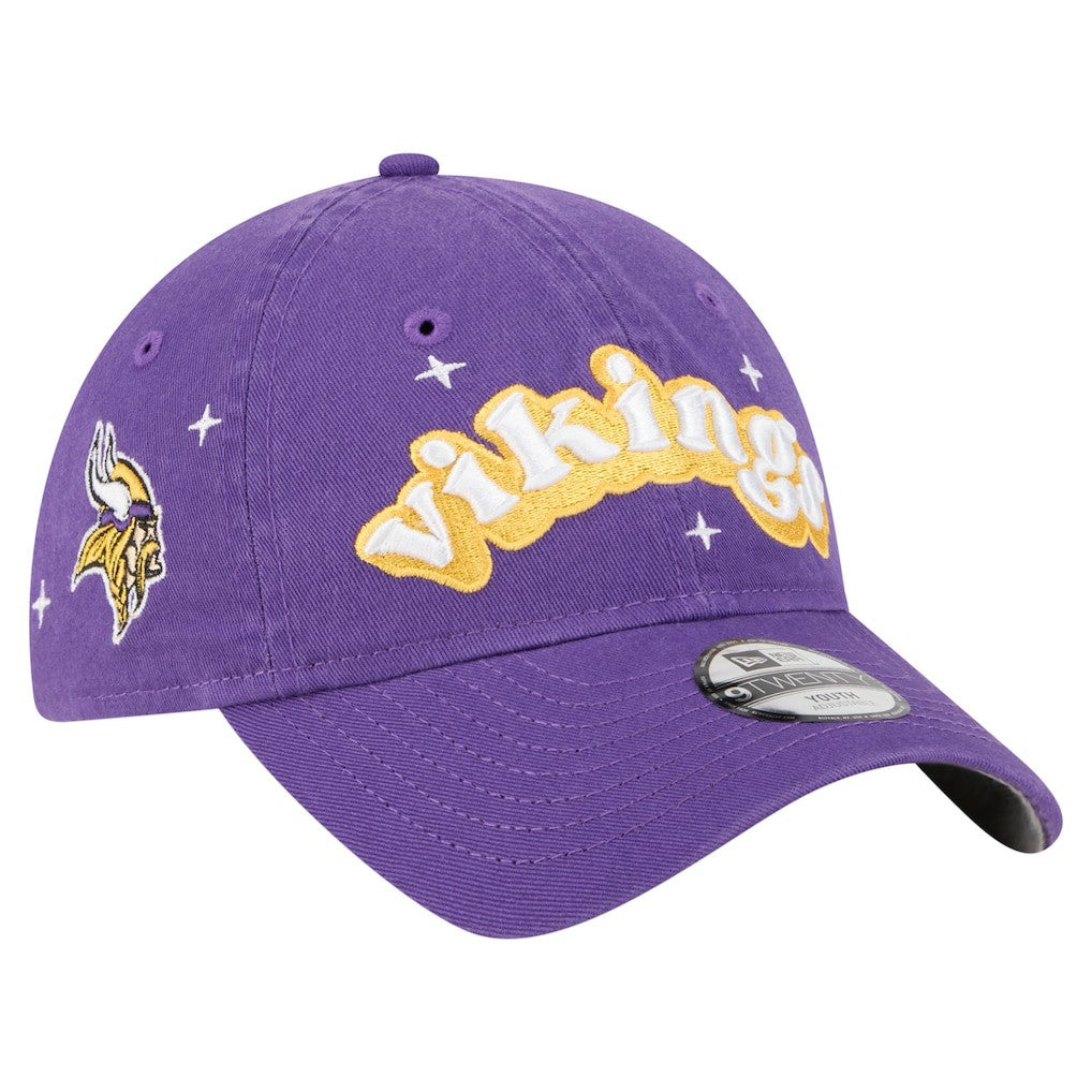 Minnesota Vikings New Era Girls Youth Cheer 9TWENTY Adjustable Hat Purple - NFL