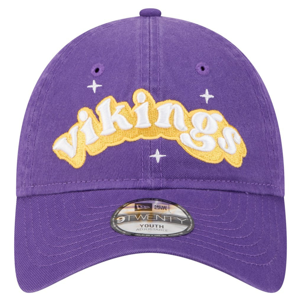 Minnesota Vikings New Era Girls Youth Cheer 9TWENTY Adjustable Hat Purple - NFL