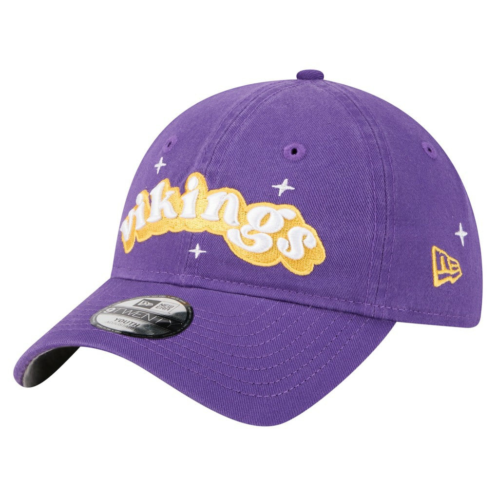 Minnesota Vikings New Era Girls Youth Cheer 9TWENTY Adjustable Hat Purple - NFL
