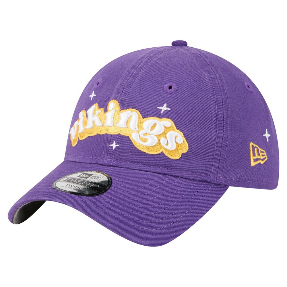 Minnesota Vikings New Era Girls Youth Cheer 9TWENTY Adjustable Hat Purple - NFL
