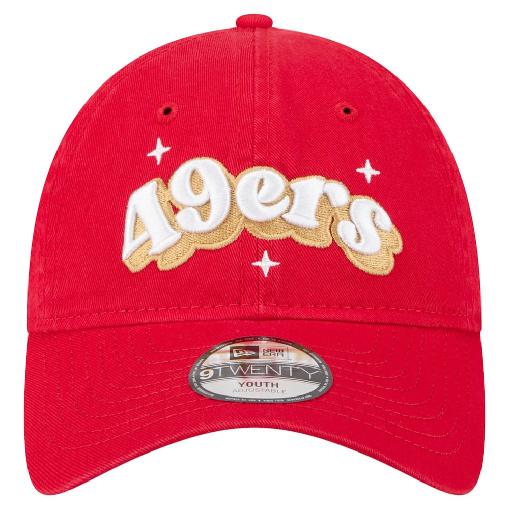 San Francisco 49ers New Era Girls Youth Cheer 9TWENTY Adjustable Hat Scarlet - NFL