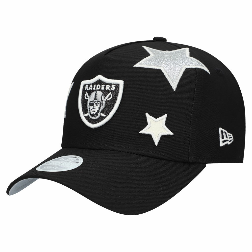 Las Vegas Raiders New Era Women's Stardom A-Frame 9FORTY Adjustable Hat Black - NFL