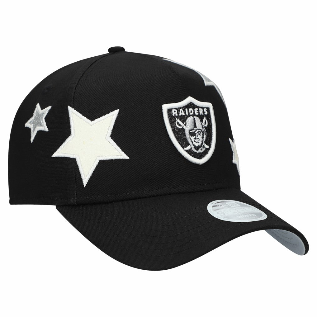 Las Vegas Raiders New Era Women's Stardom A-Frame 9FORTY Adjustable Hat Black - NFL