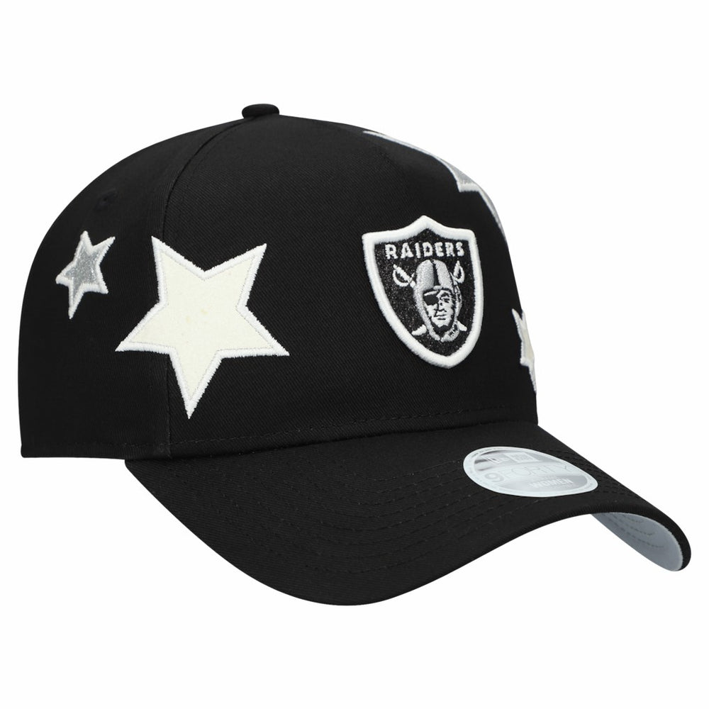 Las Vegas Raiders New Era Women's Stardom A-Frame 9FORTY Adjustable Hat Black - NFL