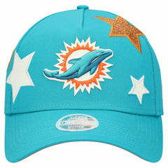 Miami Dolphins New Era Women's Stardom A-Frame 9FORTY Adjustable Hat Aqua - NFL