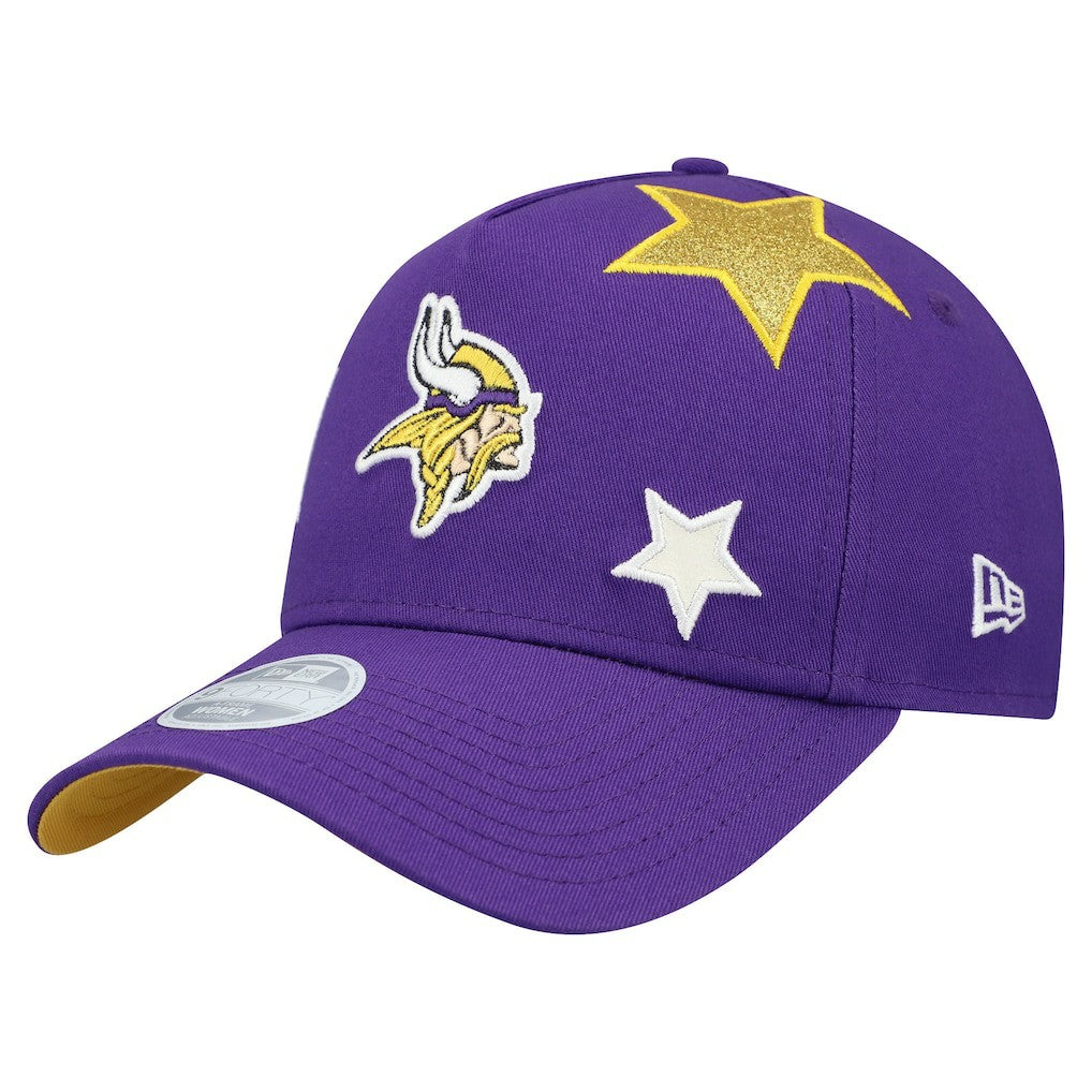 Minnesota Vikings New Era Women's Stardom A-Frame 9FORTY Adjustable Hat Purple - NFL