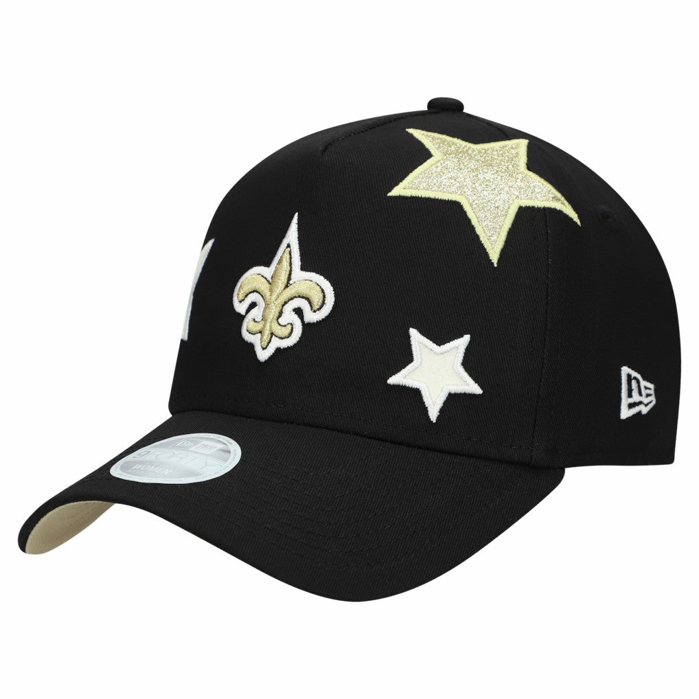 New Orleans Saints New Era Women's Stardom A-Frame 9FORTY Adjustable Hat Black - NFL