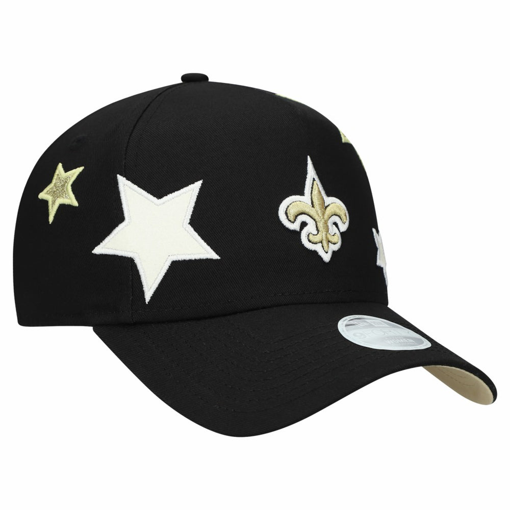 New Orleans Saints New Era Women's Stardom A-Frame 9FORTY Adjustable Hat Black - NFL