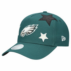 Philadelphia Eagles New Era Women's Stardom A-Frame 9FORTY Adjustable Hat Midnight Green - NFL