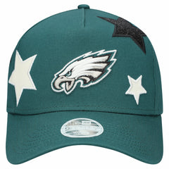 Philadelphia Eagles New Era Women's Stardom A-Frame 9FORTY Adjustable Hat Midnight Green - NFL