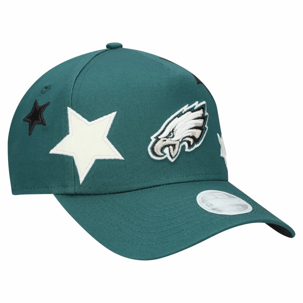Philadelphia Eagles New Era Women's Stardom A-Frame 9FORTY Adjustable Hat Midnight Green - NFL