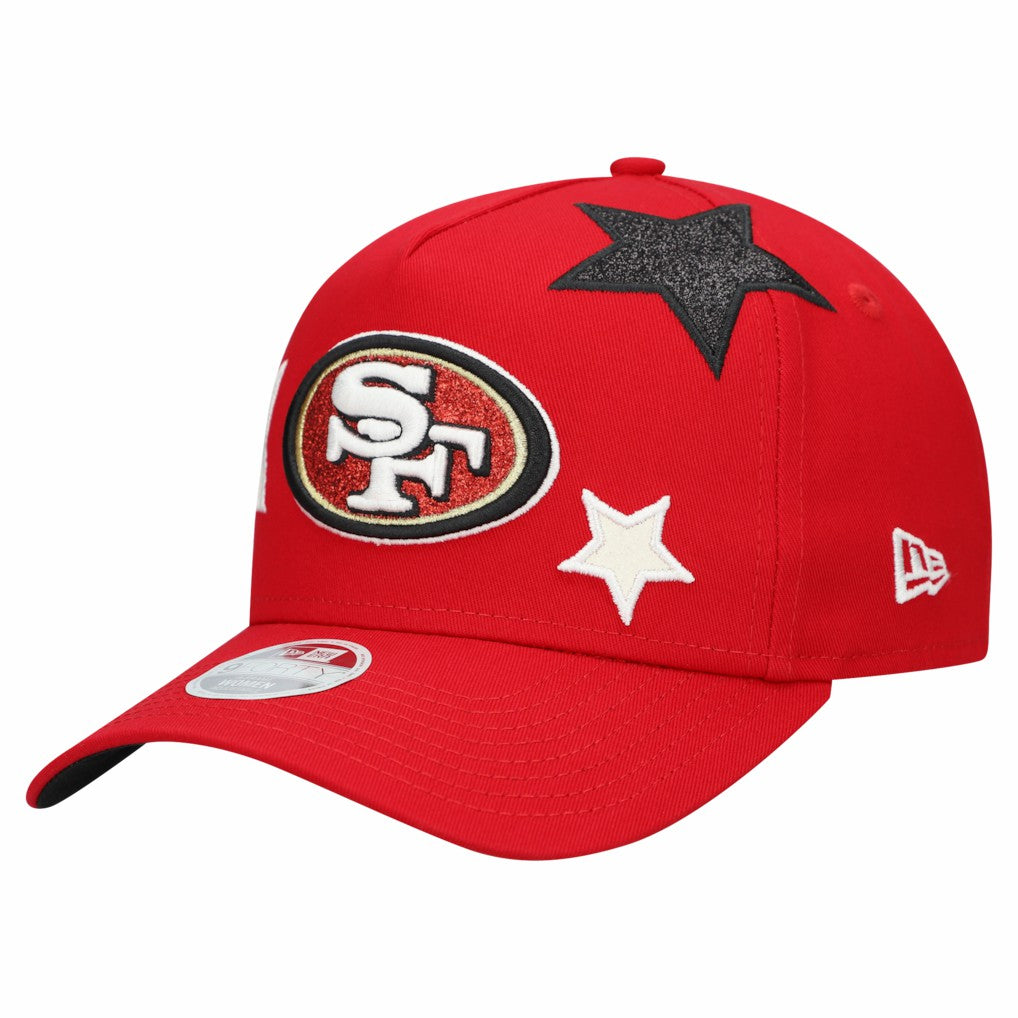 San Francisco 49ers New Era Women's Stardom A-Frame 9FORTY Adjustable Hat Scarlet - NFL