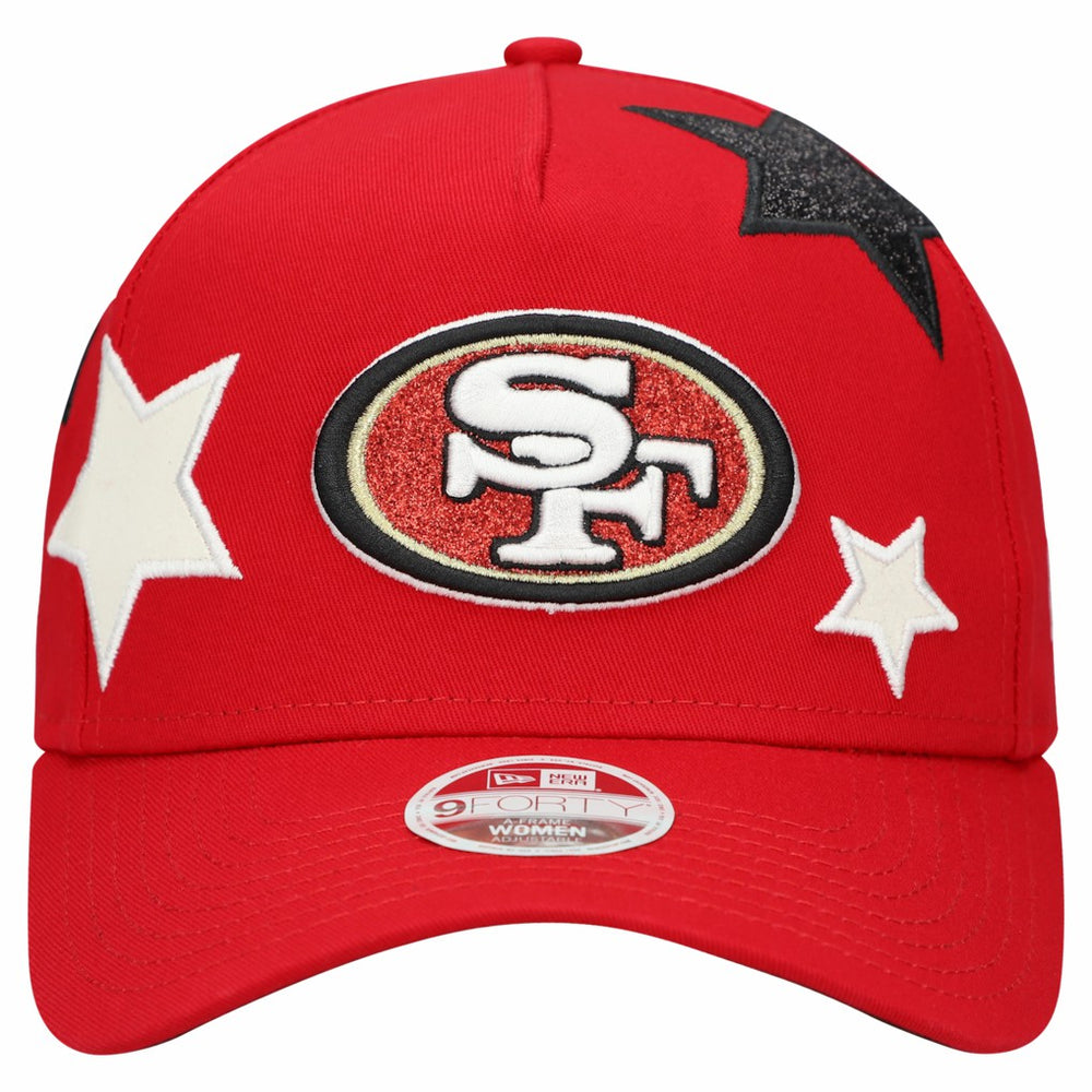 San Francisco 49ers New Era Women's Stardom A-Frame 9FORTY Adjustable Hat Scarlet - NFL