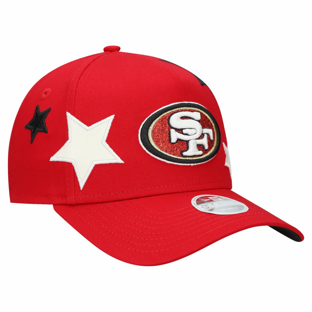 San Francisco 49ers New Era Women's Stardom A-Frame 9FORTY Adjustable Hat Scarlet - NFL