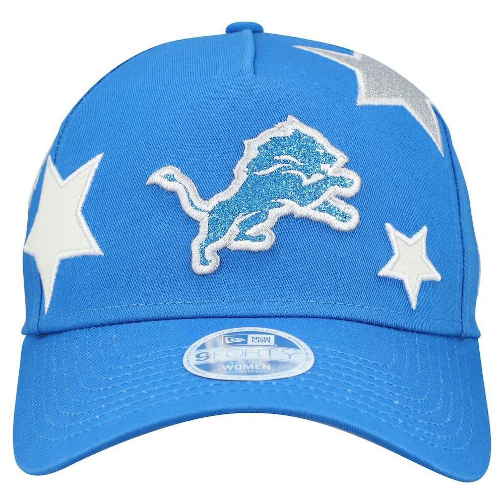 Detroit Lions New Era Women's Stardom A-Frame 9FORTY Adjustable Hat Blue - NFL