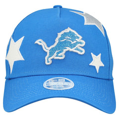 Detroit Lions New Era Women's Stardom A-Frame 9FORTY Adjustable Hat Blue - NFL