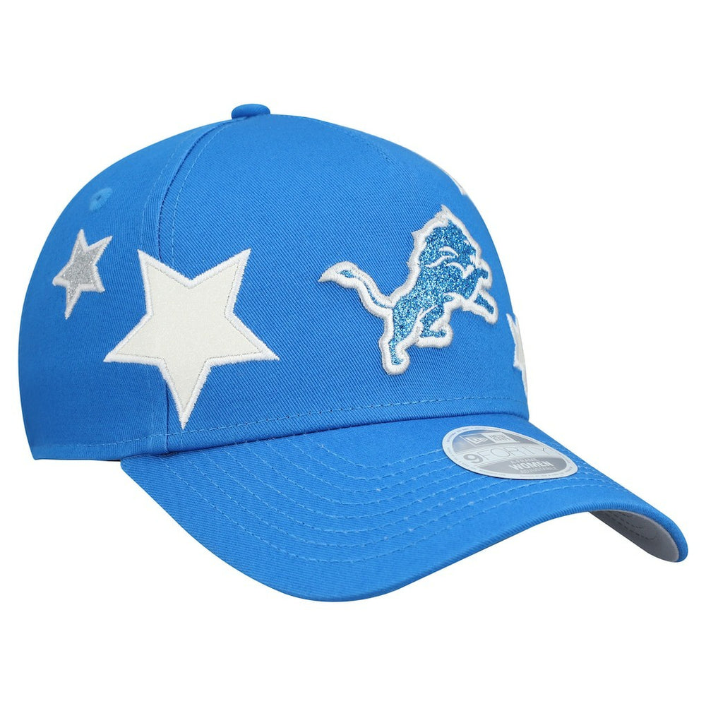 Detroit Lions New Era Women's Stardom A-Frame 9FORTY Adjustable Hat Blue - NFL