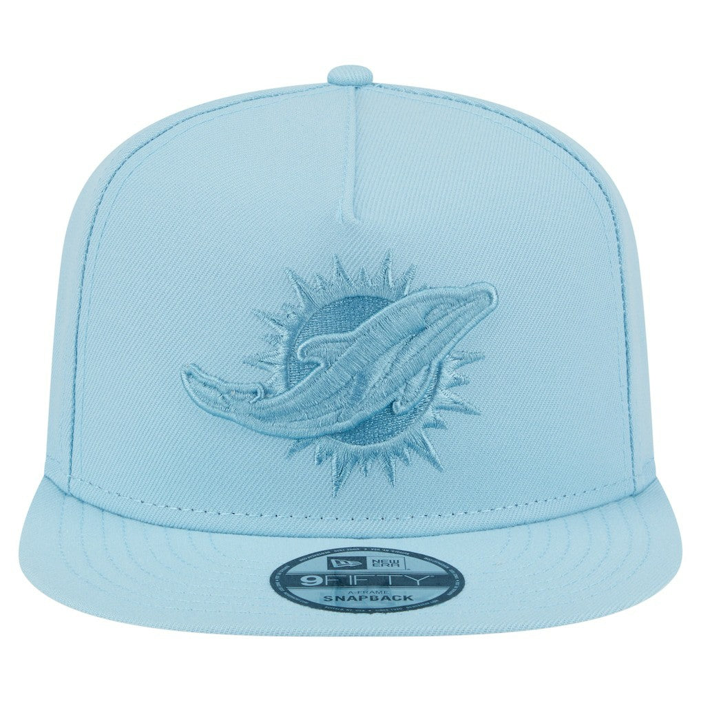 Miami Dolphins New Era Color Pack A-Frame 9FIFTY Snapback Hat Light Blue - NFL