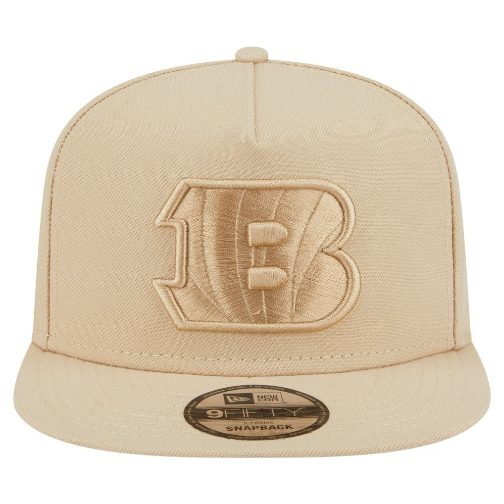 Cincinnati Bengals New Era Color Pack A-Frame 9FIFTY Snapback Hat Light Beige - NFL