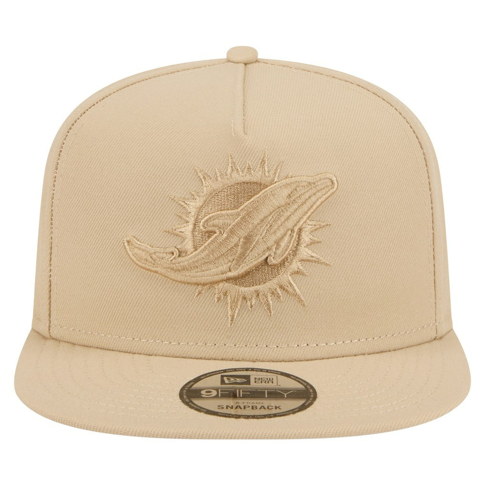 Miami Dolphins New Era Color Pack A-Frame 9FIFTY Snapback Hat Light Beige - NFL
