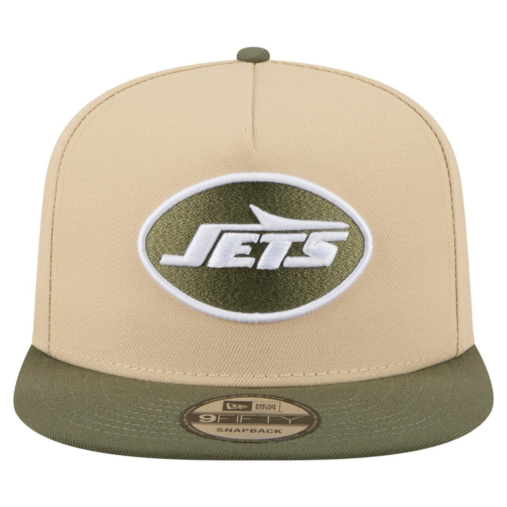 New York Jets New Era Color Pack A-Frame 9FIFTY Snapback Hat Khaki/Olive - NFL