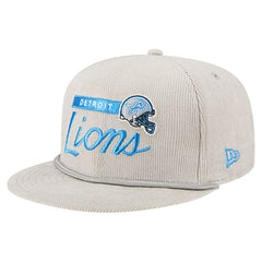 Detroit Lions New Era Cord Rope Corduroy 9FIFTY Snapback Hat Gray - NFL