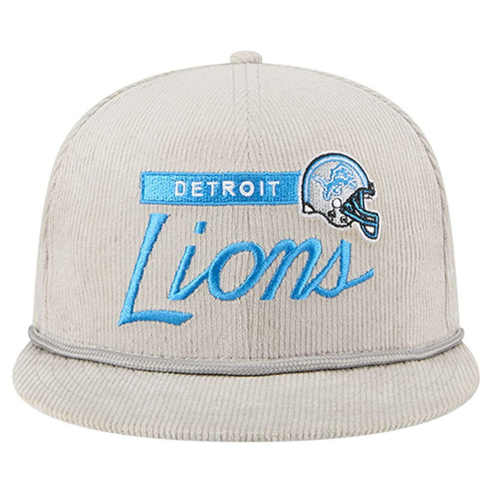 Detroit Lions New Era Cord Rope Corduroy 9FIFTY Snapback Hat Gray - NFL