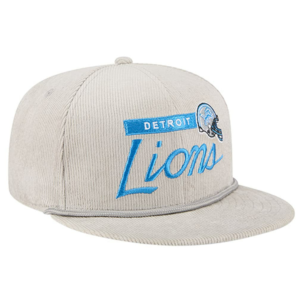 Detroit Lions New Era Cord Rope Corduroy 9FIFTY Snapback Hat Gray - NFL