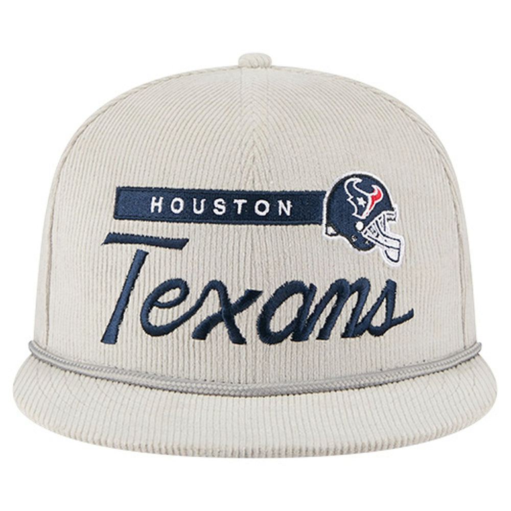 Houston Texans New Era Cord Rope Corduroy 9FIFTY Snapback Hat Gray - NFL