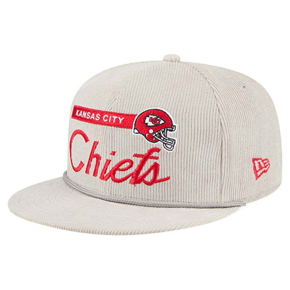 Kansas City Chiefs New Era Cord Rope Corduroy 9FIFTY Snapback Hat Gray - NFL