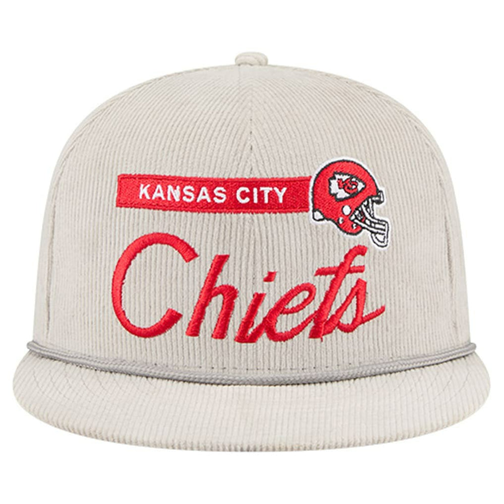 Kansas City Chiefs New Era Cord Rope Corduroy 9FIFTY Snapback Hat Gray - NFL