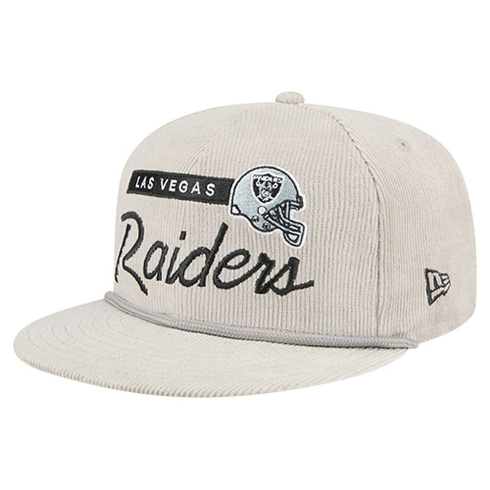 Las Vegas Raiders New Era Cord Rope Corduroy 9FIFTY Snapback Hat Gray - NFL