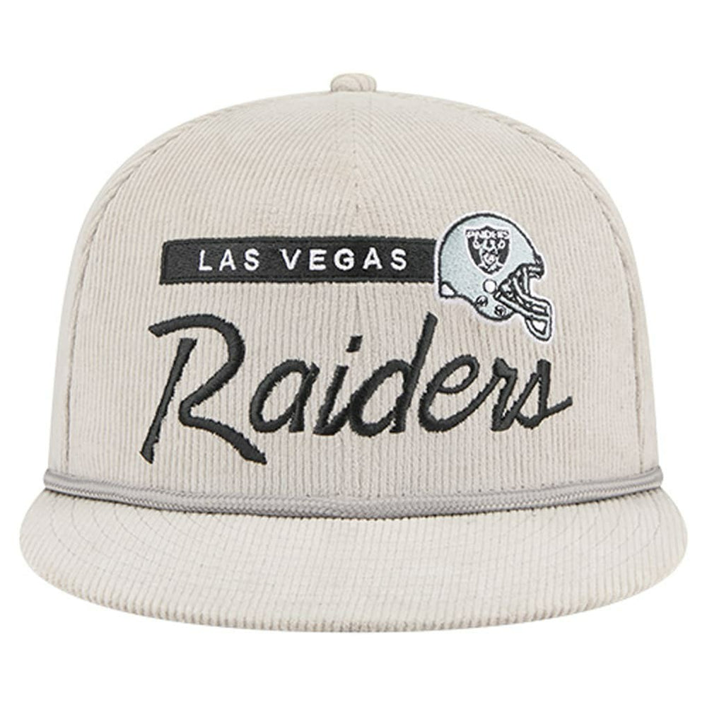 Las Vegas Raiders New Era Cord Rope Corduroy 9FIFTY Snapback Hat Gray - NFL