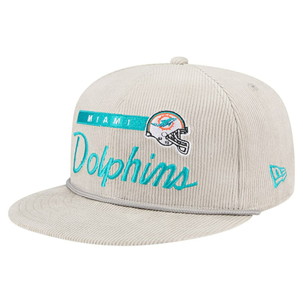 Miami Dolphins New Era Cord Rope Corduroy 9FIFTY Snapback Hat Gray - NFL