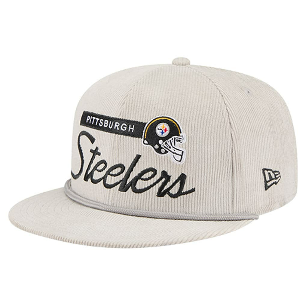 Pittsburgh Steelers New Era Cord Rope Corduroy 9FIFTY Snapback Hat Gray - NFL