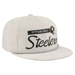 Pittsburgh Steelers New Era Cord Rope Corduroy 9FIFTY Snapback Hat Gray - NFL