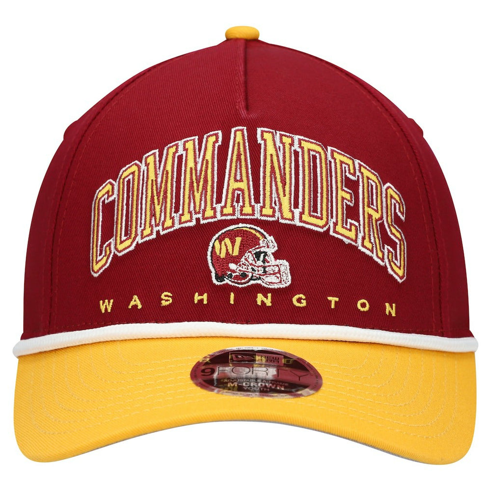 Washington Commanders New Era Youth Arch COOLERA 9FORTY A-Frame Adjustable Hat Burgundy/Gold - NFL