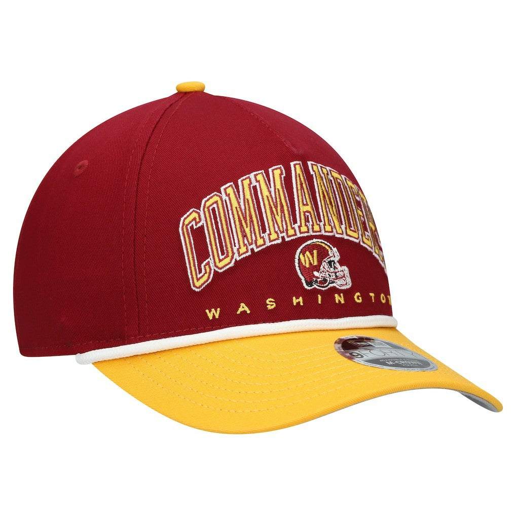Washington Commanders New Era Youth Arch COOLERA 9FORTY A-Frame Adjustable Hat Burgundy/Gold - NFL