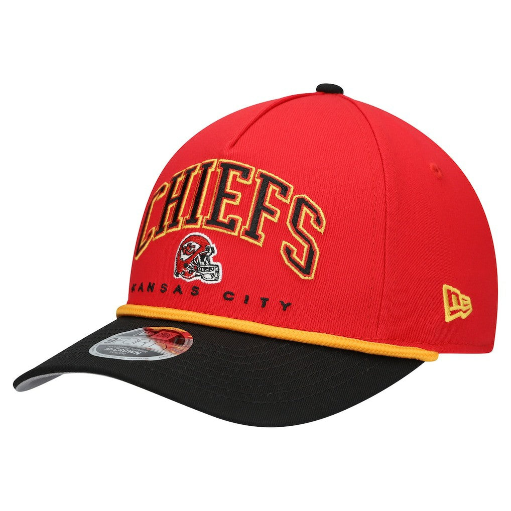 Kansas City Chiefs New Era Youth Arch COOLERA 9FORTY A-Frame Adjustable Hat Red/Black - NFL