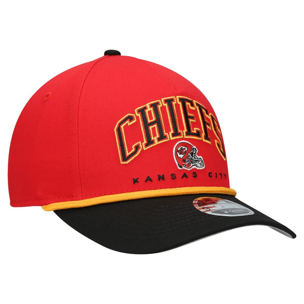 Kansas City Chiefs New Era Youth Arch COOLERA 9FORTY A-Frame Adjustable Hat Red/Black - NFL