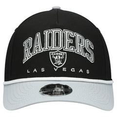 Las Vegas Raiders New Era Youth Arch COOLERA 9FORTY A-Frame Adjustable Hat Black/Silver - NFL
