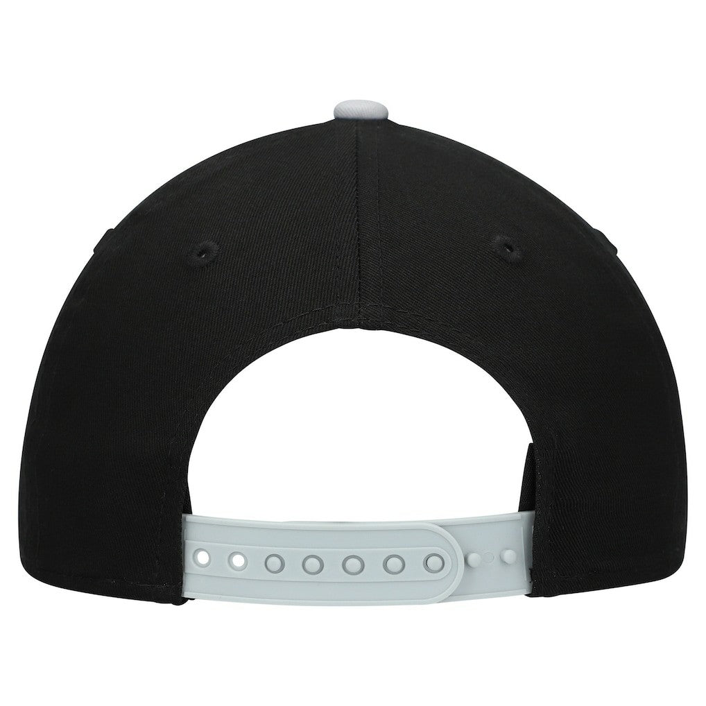 Las Vegas Raiders New Era Youth Arch COOLERA 9FORTY A-Frame Adjustable Hat Black/Silver - NFL