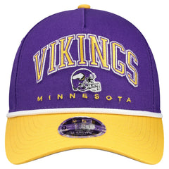Minnesota Vikings New Era Youth Arch COOLERA 9FORTY A-Frame Adjustable Hat Purple/Gold - NFL