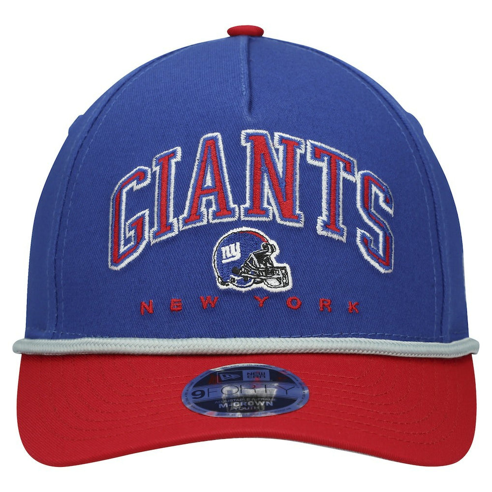 New York Giants New Era Youth Arch COOLERA 9FORTY A-Frame Adjustable Hat Royal/Red - NFL