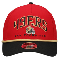 San Francisco 49ers New Era Youth Arch COOLERA 9FORTY A-Frame Adjustable Hat Scarlet/Black - NFL