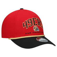 San Francisco 49ers New Era Youth Arch COOLERA 9FORTY A-Frame Adjustable Hat Scarlet/Black - NFL