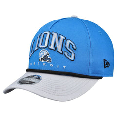 Detroit Lions New Era Youth Arch COOLERA 9FORTY A-Frame Adjustable Hat Blue/Gray - NFL