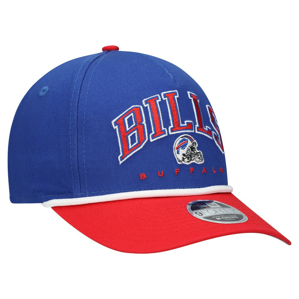 Buffalo Bills New Era Youth Arch COOLERA 9FORTY A-Frame Adjustable Hat Royal/Red - NFL