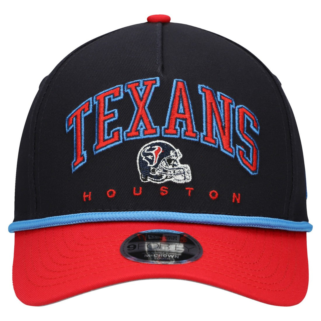 Houston Texans New Era Youth Arch COOLERA 9FORTY A-Frame Adjustable Hat Navy/Red - NFL