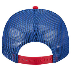 New York Giants New Era Youth Banner 9FIFTY A-Frame Adjustable Trucker Hat Cream/Royal - NFL